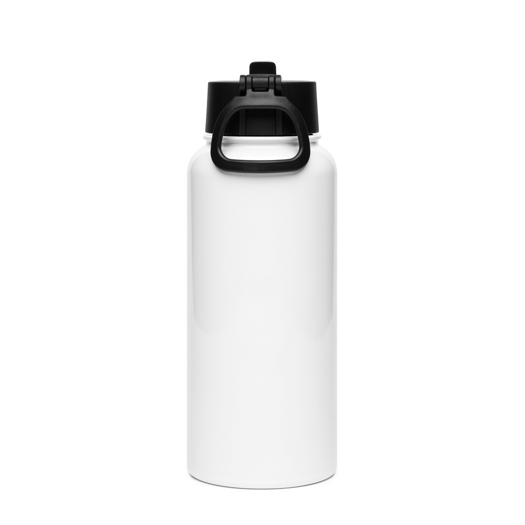 Talk Less 32 oz Stainless-Steel Straw Water Bottle
