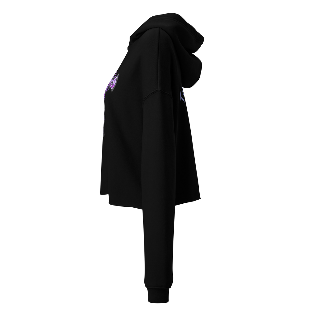 Talk Less Midnight Cross Women’s Crop Hoodie