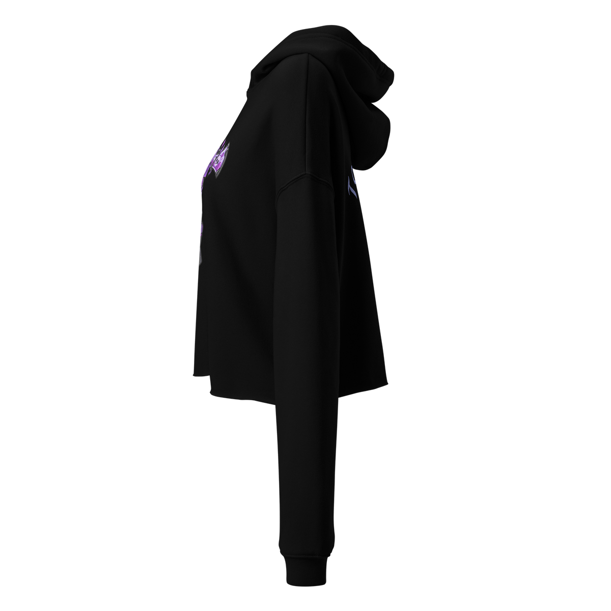 Talk Less Midnight Cross Women’s Crop Hoodie