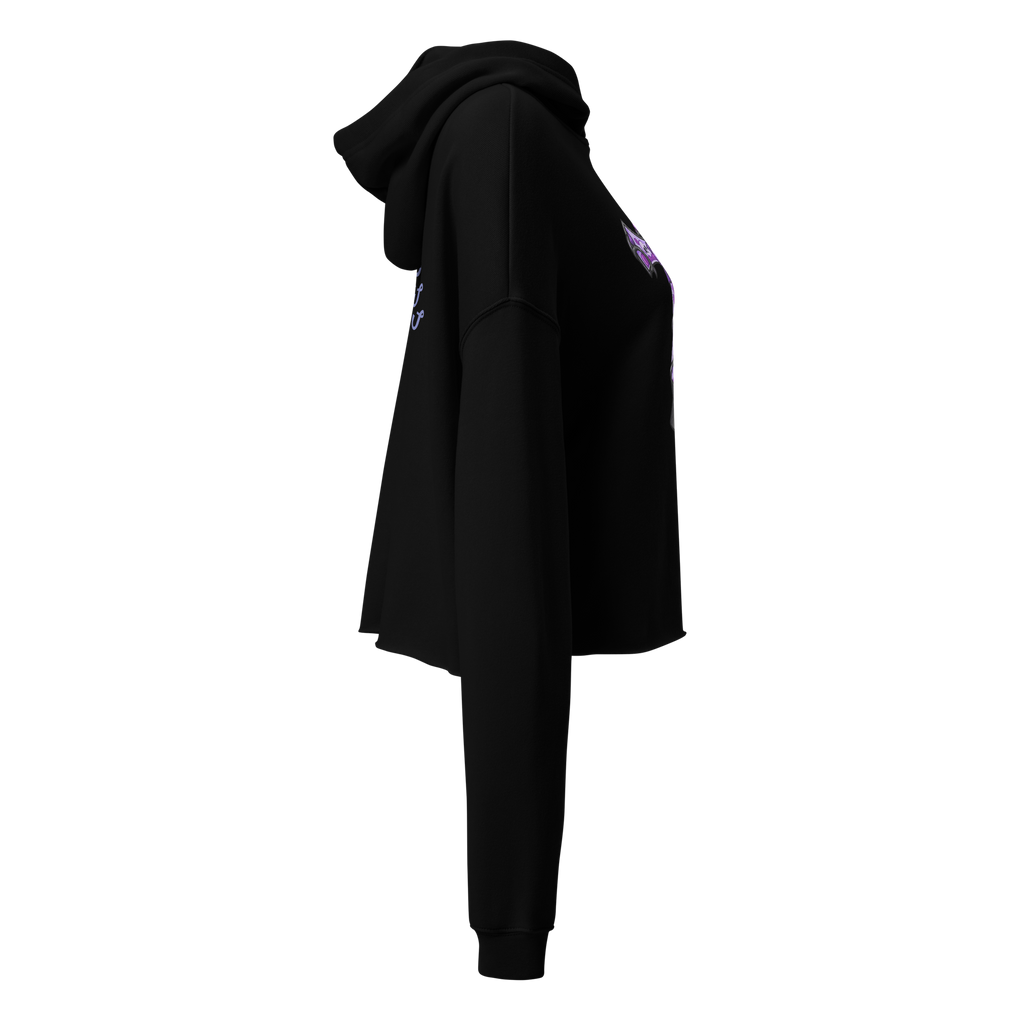 Talk Less Midnight Cross Women’s Crop Hoodie