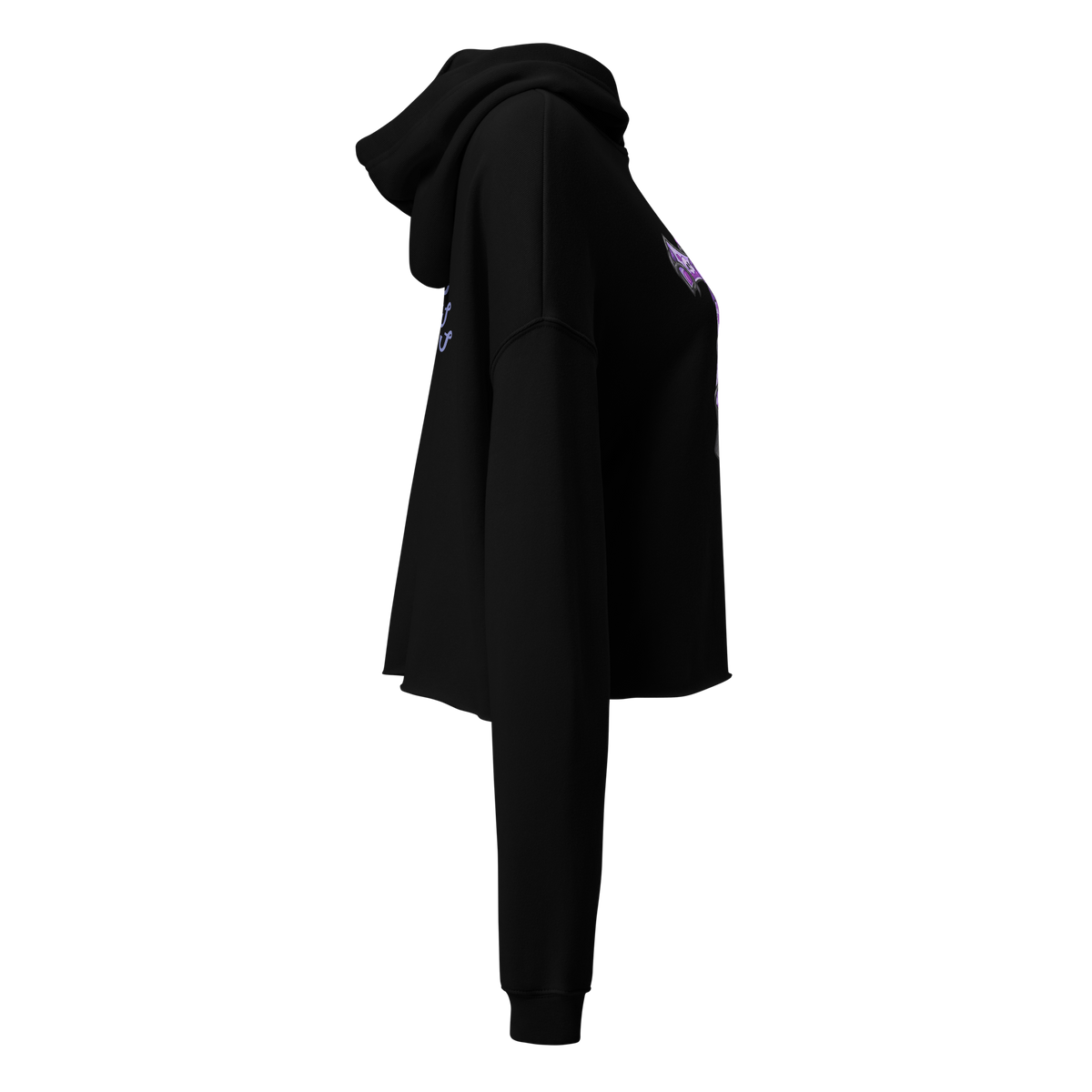 Talk Less Midnight Cross Women’s Crop Hoodie