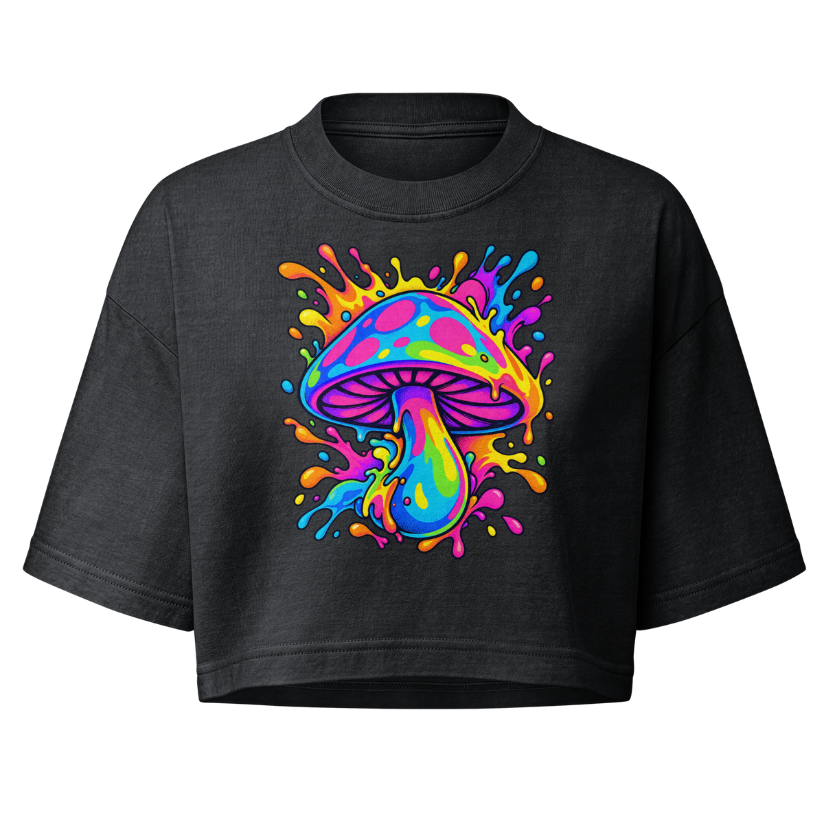 Talk Less Psychedelic Bloom Women’s Cropped Tee